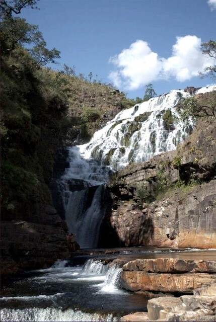 Foto das cataractes do rio Couros - Chapada dos Veadeiros - Estado de Goiás