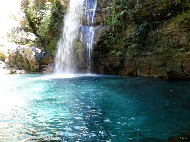 Foto da cachoeira Santa Barbara - Chapada dos Veadeiros - Estado de Goiás